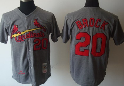 St.Louis Cardinals #20 Lou Brock Gray Wollens Throwback Jerseys,We sell and wholesale St.Louis Cardinals #20 Lou Brock Gray Wollens Throwback Jerseys on line form chian!