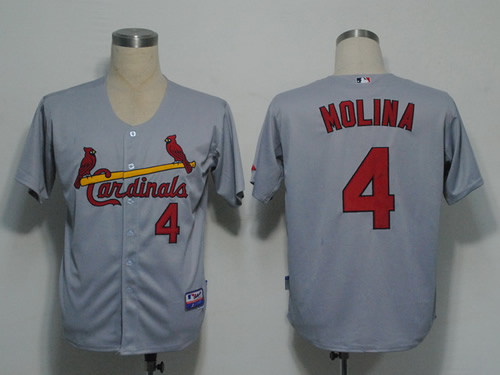 St.Louis Cardinals #4 Molina Grey Cool Base Jerseys,We sell and wholesale St.Louis Cardinals #4 Molina Grey Cool Base Jerseys on line form chian!