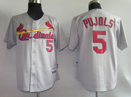 St.Louis Cardinals #5 Albert Pujols Grey Jerseys,We sell and wholesale St.Louis Cardinals #5 Albert Pujols Grey Jerseys on line form chian!