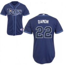 Tampa Bay Rays #22 Damon Navy Blue Jerseys,We sell and wholesale Tampa Bay Rays #22 Damon Navy Blue Jerseys on line form chian!