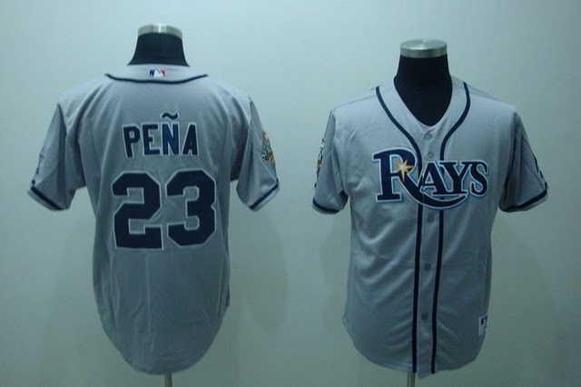 Tampa Bay Rays #23 Carlos Pena grey Jerseys,We sell and wholesale Tampa Bay Rays #23 Carlos Pena grey Jerseys on line form chian!