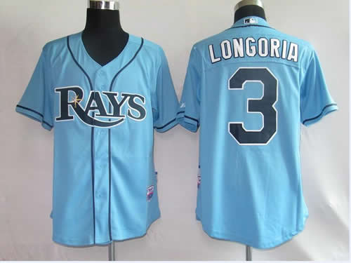 Tampa Bay Rays #3 Longoria light blue Jerseys,We sell and wholesale Tampa Bay Rays #3 Longoria light blue Jerseys on line form chian!