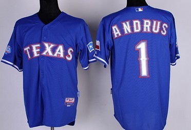 Texas Rangers #1 Elvis Andrus Blue 40TH Jerseys,We sell and wholesale Texas Rangers #1 Elvis Andrus Blue 40TH Jerseys on line form chian!