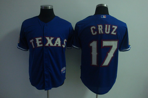 Texas Rangers #17 cruz BLUE Jerseys,We sell and wholesale Texas Rangers #17 cruz BLUE Jerseys on line form chian!