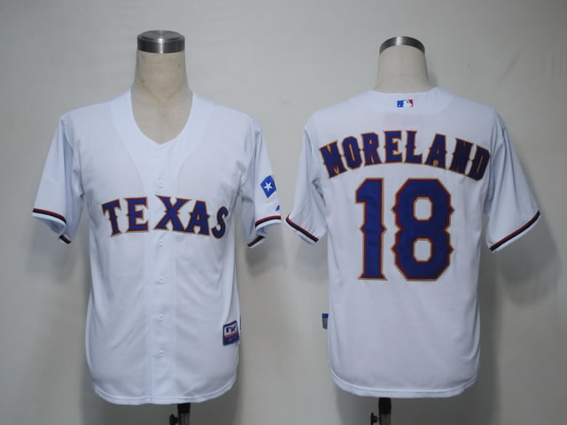 Texas Rangers #18 Moreland white Cool Base Jerseys,We sell and wholesale Texas Rangers #18 Moreland white Cool Base Jerseys on line form chian!
