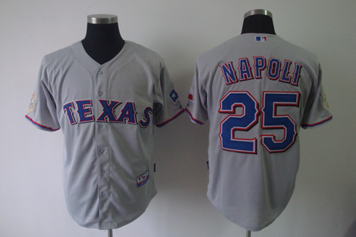 Texas Rangers #25 napoli New Gray Jerseys,We sell and wholesale Texas Rangers #25 napoli New Gray Jerseys on line form chian!