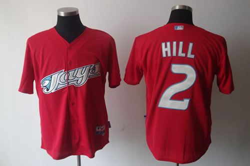 Toronto Blue Jays #2 Hill Red Jerseys,We sell and wholesale Toronto Blue Jays #2 Hill Red Jerseys on line form chian!