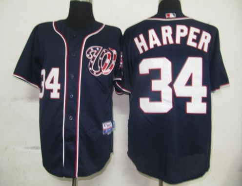 Washington Nationals #34 Harper Dark blue Jerseys,We sell and wholesale Washington Nationals #34 Harper Dark blue Jerseys on line form chian!