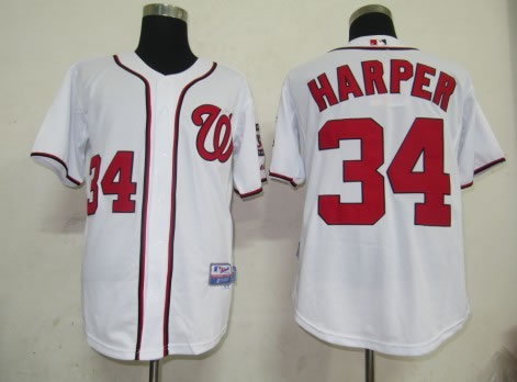 Washington Nationals #34 Harper White Jerseys,We sell and wholesale Washington Nationals #34 Harper White Jerseys on line form chian!