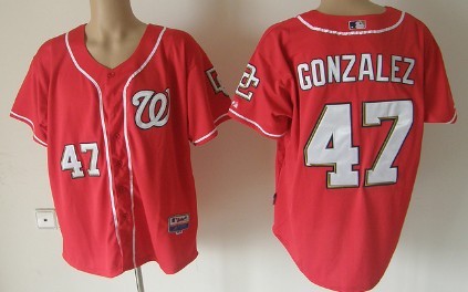 Washington Nationals #47 Gio Gonzalez Red Jerseys,We sell and wholesale Washington Nationals #47 Gio Gonzalez Red Jerseys on line form chian!