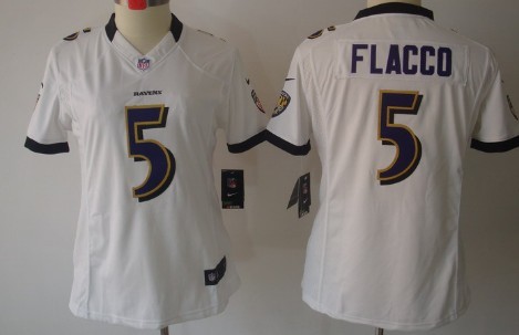 Women's Nike Limited Baltimore Ravens #5 Joe Flacco White Jerseys,We sell and wholesale Women's Nike Limited Baltimore Ravens #5 Joe Flacco White Jerseys on line form chian!