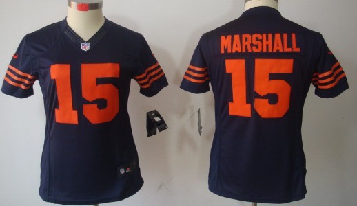 Women's Nike Limited Chicago Bears #15 Brandon Marshall Blue With Orange Jerseys,We sell and wholesale Women's Nike Limited Chicago Bears #15 Brandon Marshall Blue With Orange Jerseys on line form chian!