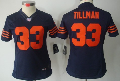 Women's Nike Limited Chicago Bears #33 Charles Tillman Blue With Orange Jerseys,We sell and wholesale Women's Nike Limited Chicago Bears #33 Charles Tillman Blue With Orange Jerseys on line form chian!