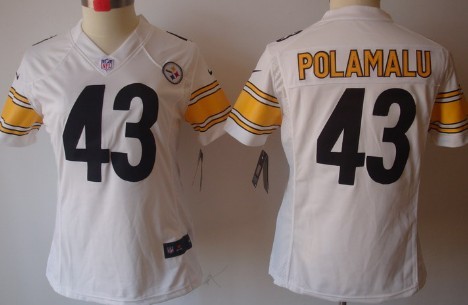 Women's Nike Limited Pittsburgh Steelers #43 Troy Polamalu White Jerseys,We sell and wholesale Women's Nike Limited Pittsburgh Steelers #43 Troy Polamalu White Jerseys on line form chian!