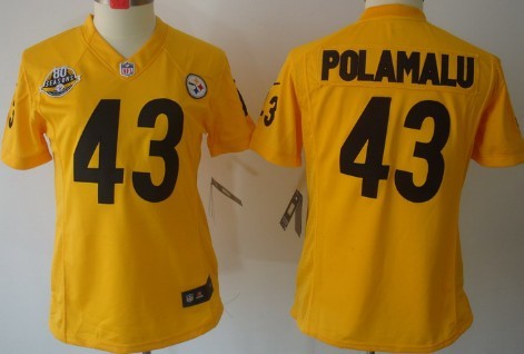 Women's Nike Limited Pittsburgh Steelers #43 Troy Polamalu Yellow Jerseys,We sell and wholesale Women's Nike Limited Pittsburgh Steelers #43 Troy Polamalu Yellow Jerseys on line form chian!