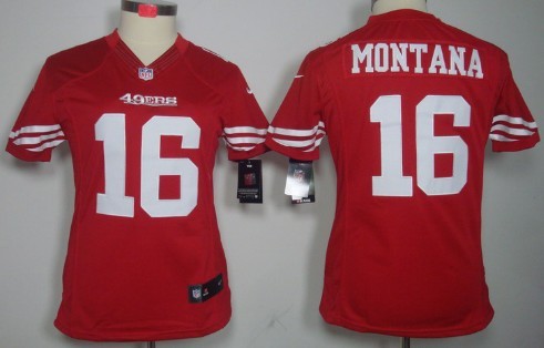 Women's Nike Limited San Francisco 49ers #16 Joe Montana Red Jerseys,We sell and wholesale Women's Nike Limited San Francisco 49ers #16 Joe Montana Red Jerseys on line form chian!