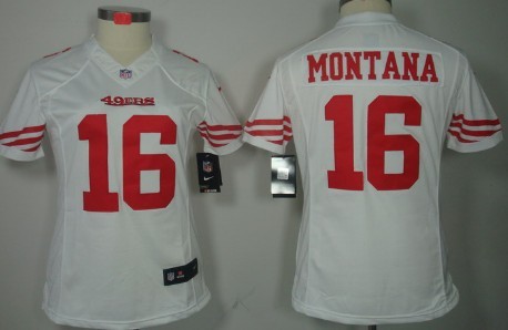 Women's Nike Limited San Francisco 49ers #16 Joe Montana White Jerseys,We sell and wholesale Women's Nike Limited San Francisco 49ers #16 Joe Montana White Jerseys on line form chian!