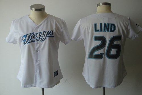 Womens Blue Jays #26 Lind White Jerseys,We sell and wholesale Womens Blue Jays #26 Lind White Jerseys on line form chian!