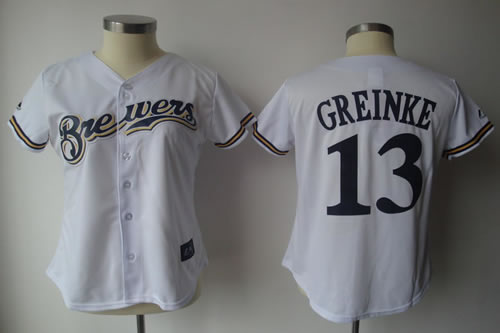 Womens Brewers #13 Greinke White Jerseys,We sell and wholesale Womens Brewers #13 Greinke White Jerseys on line form chian!