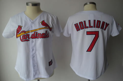 Womens Cardinals #7 Holliday White Jerseys,We sell and wholesale Womens Cardinals #7 Holliday White Jerseys on line form chian!