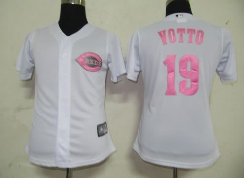 Womens Cincinnati Reds 19 votto White Jerseys,We sell and wholesale Womens Cincinnati Reds 19 votto White Jerseys on line form chian!