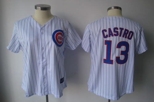 Womens Cubs #13 Castro White Strip Jerseys,We sell and wholesale Womens Cubs #13 Castro White Strip Jerseys on line form chian!