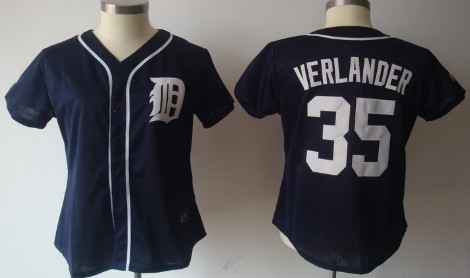 Womens Detroit Tigers #35 Justin Verlander Navy Blue Jerseys,We sell and wholesale Womens Detroit Tigers #35 Justin Verlander Navy Blue Jerseys on line form chian!
