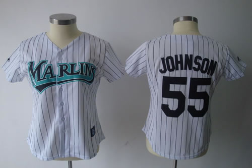 Womens Marlins #55 Johnson white Jerseys,We sell and wholesale Womens Marlins #55 Johnson white Jerseys on line form chian!