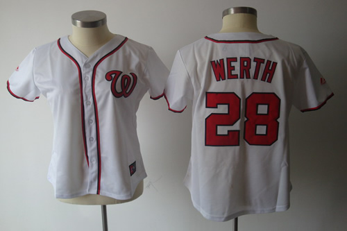 Womens Nationals #28 Werth White Jerseys,We sell and wholesale Womens Nationals #28 Werth White Jerseys on line form chian!