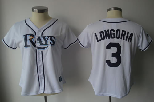 Womens Tampa Bay Rays #3 Longoria White Jerseys,We sell and wholesale Womens Tampa Bay Rays #3 Longoria White Jerseys on line form chian!