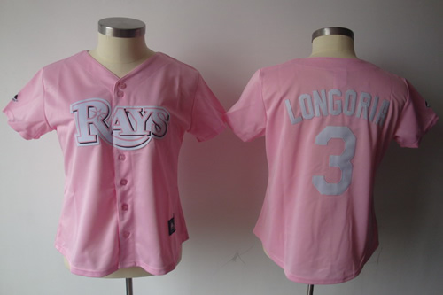 Womens Tampa Bay Rays #3 Longoria pink grey letters Jerseys,We sell and wholesale Womens Tampa Bay Rays #3 Longoria pink grey letters Jerseys on line form chian!