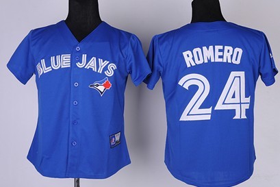 Womens Toronto Blue Jays #24 Ricky Romero 2012 Blue Jerseys,We sell and wholesale Womens Toronto Blue Jays #24 Ricky Romero 2012 Blue Jerseys on line form chian!