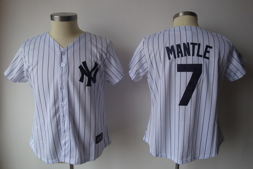 Womens Yankees #7 Mantle White Stripe 2011 Jerseys,We sell and wholesale Womens Yankees #7 Mantle White Stripe 2011 Jerseys on line form chian!