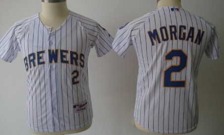 Youth Milwaukee Brewers #2 Nyjer Morgan White Pinstripe Jerseys,We sell and wholesale Youth Milwaukee Brewers #2 Nyjer Morgan White Pinstripe Jerseys on line form chian!