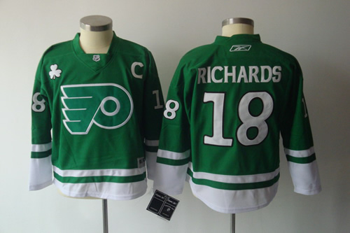 Youth Philadelphia Flyers #18 Richards Green with C Patch Jerseys,We sell and wholesale Youth Philadelphia Flyers #18 Richards Green with C Patch Jerseys on line form chian!