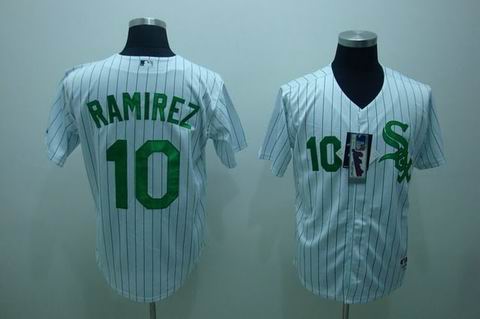 chicago White Sox #10 ramirez white(green strip),We sell and wholesale chicago White Sox #10 ramirez white(green strip) on line form chian!