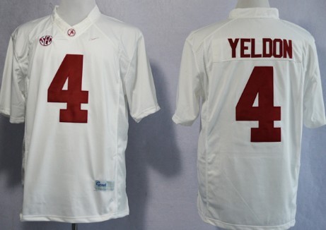 Alabama Crimson Tide #4 T.J Yeldon 2013 White Limited Jerseys,We sell and wholesale Alabama Crimson Tide #4 T.J Yeldon 2013 White Limited Jerseys on line form chian!