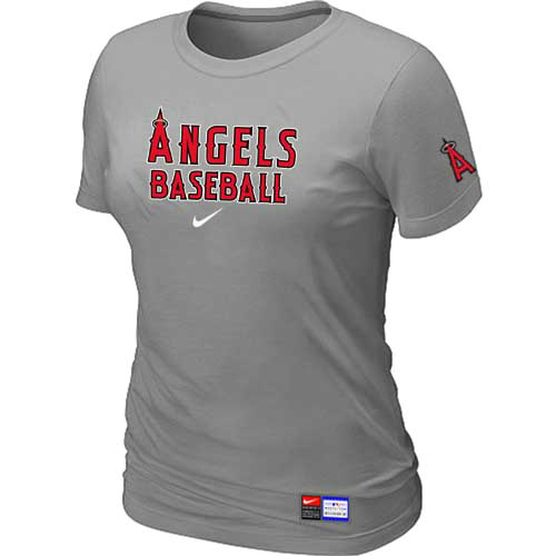 Anaheim Angeles Nike Women's L.Grey Short Sleeve Practice T-Shirt,We sell and wholesale Anaheim Angeles Nike Women's L.Grey Short Sleeve Practice T-Shirt on line form chian!
