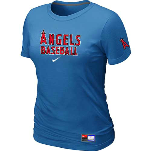 Anaheim Angeles Nike Women's L.blue Short Sleeve Practice T-Shirt,We sell and wholesale Anaheim Angeles Nike Women's L.blue Short Sleeve Practice T-Shirt on line form chian!