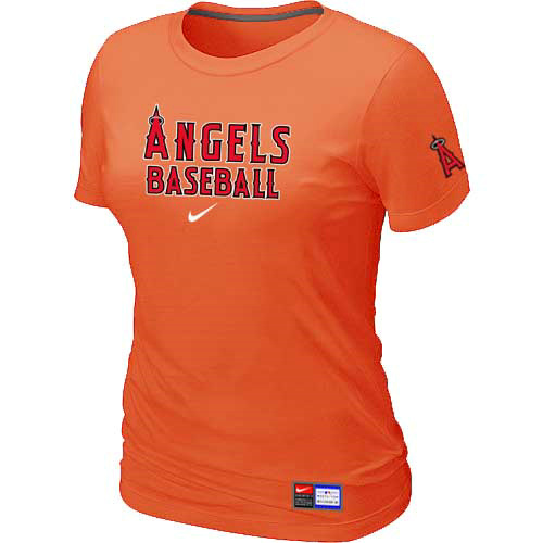 Anaheim Angeles Nike Women's Orange Short Sleeve Practice T-Shirt,We sell and wholesale Anaheim Angeles Nike Women's Orange Short Sleeve Practice T-Shirt on line form chian!