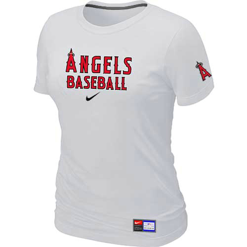 Anaheim Angeles Nike Women's White Short Sleeve Practice T-Shirt,We sell and wholesale Anaheim Angeles Nike Women's White Short Sleeve Practice T-Shirt on line form chian!