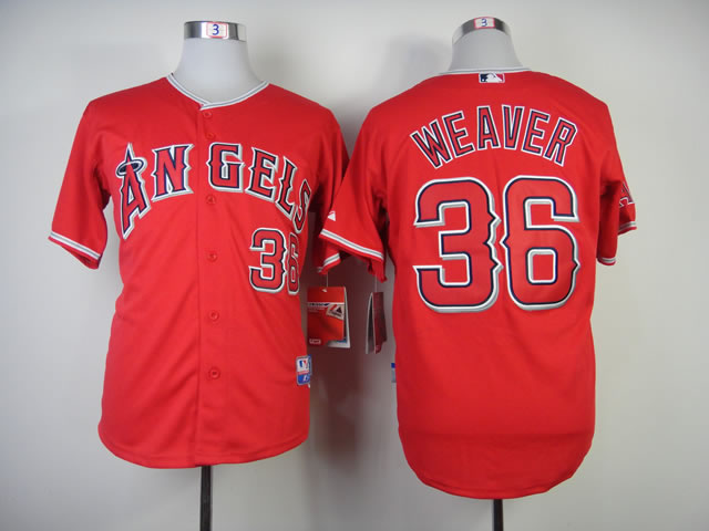 Anaheim Angels #36 Weaver Red Jerseys,We sell and wholesale Anaheim Angels #36 Weaver Red Jerseys on line form chian!