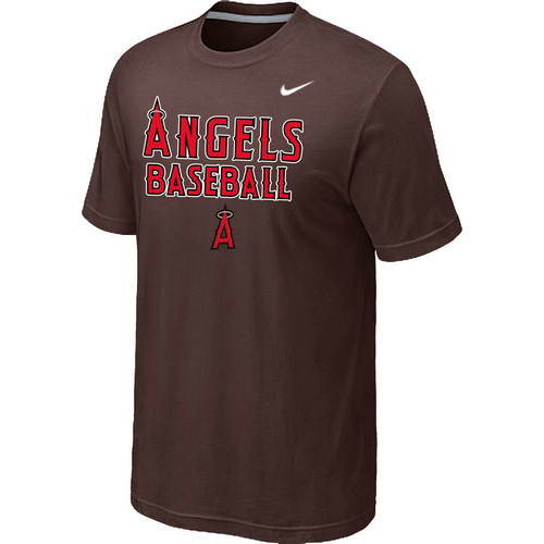 Anaheim Angels 2014 Home Practice T-Shirt - Brown,We sell and wholesale Anaheim Angels 2014 Home Practice T-Shirt - Brown on line form chian!