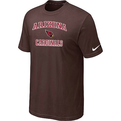 Arizona Cardinals Heart & Soul T-Shirt Brown,We sell and wholesale Arizona Cardinals Heart & Soul T-Shirt Brown on line form chian!