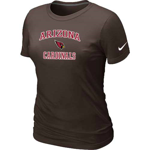 Arizona Cardinals Women's Heart & Sou Brownl T-Shirt,We sell and wholesale Arizona Cardinals Women's Heart & Sou Brownl T-Shirt on line form chian!