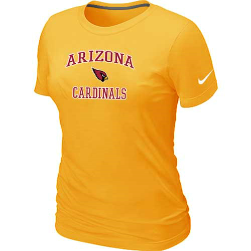 Arizona Cardinals Women's Heart & Sou Yellowl T-Shirt,We sell and wholesale Arizona Cardinals Women's Heart & Sou Yellowl T-Shirt on line form chian!
