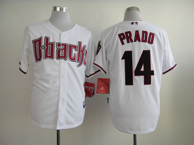 Arizona Diamondbacks #14 Prado White Jerseys,We sell and wholesale Arizona Diamondbacks #14 Prado White Jerseys on line form chian!