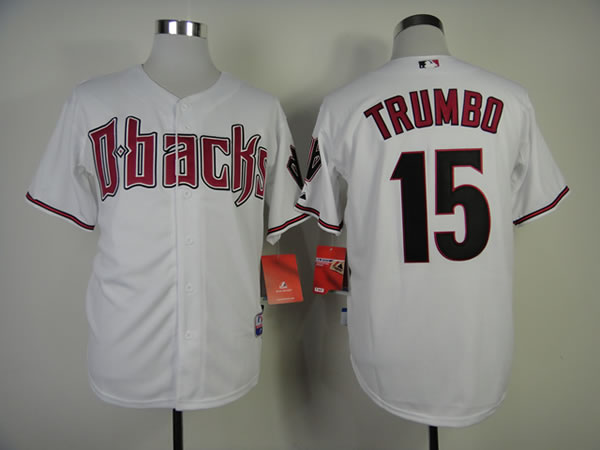 Arizona Diamondbacks #15 Trumbo White Jerseys,We sell and wholesale Arizona Diamondbacks #15 Trumbo White Jerseys on line form chian!