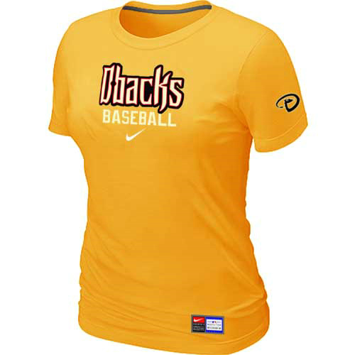 Arizona Diamondbacks Crimson Nike Women's Yellow Short Sleeve Practice T-Shirt,We sell and wholesale Arizona Diamondbacks Crimson Nike Women's Yellow Short Sleeve Practice T-Shirt on line form chian!