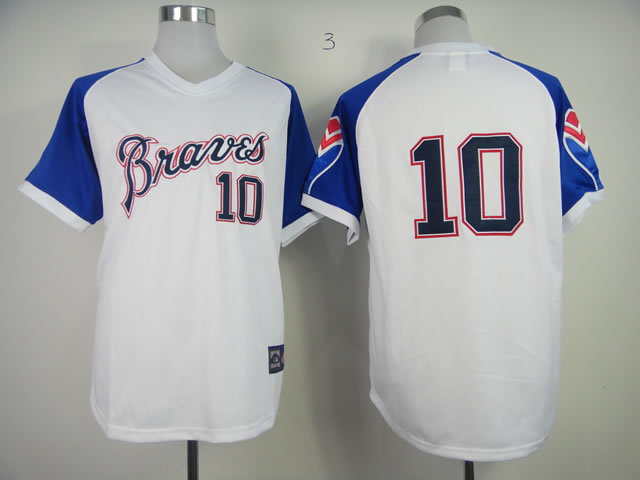 Atlanta Braves #10 Chipper Jones White Throwback Jerseys,We sell and wholesale Atlanta Braves #10 Chipper Jones White Throwback Jerseys on line form chian!